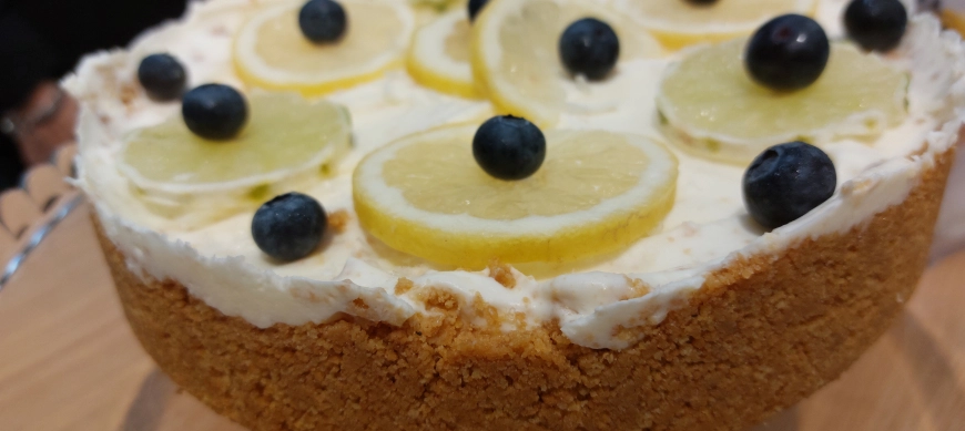 TARTA HELADA DE LIMÓN SIN GLUTEN con Thermomix