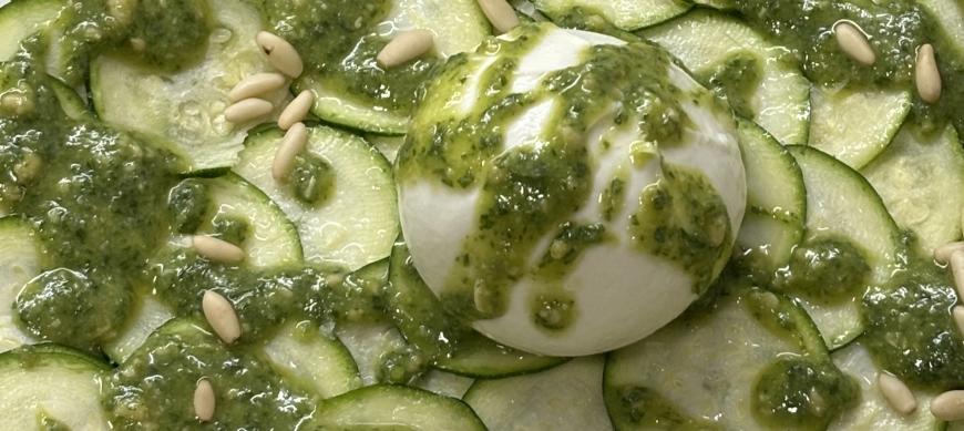CARPACCIO de CALABACÁN con PESTO by THERMOMIX
