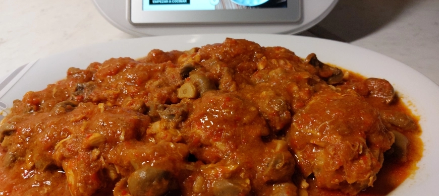 POLLO AL CHILINDRON con Thermomix