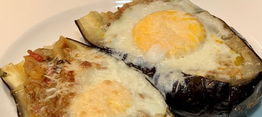 BERENJENAS RELLENAS CON HUEVO by THERMOMIX
