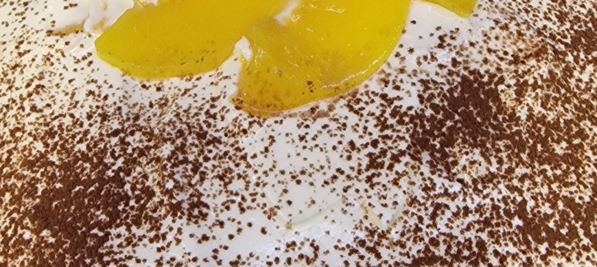 Tiramimisu de melocotón