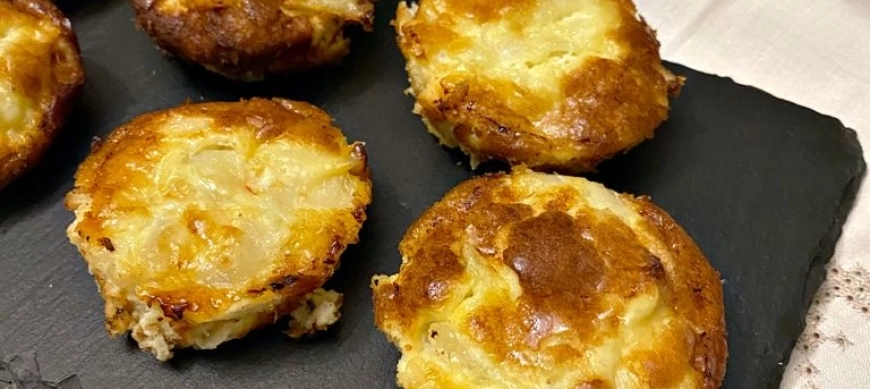 MUFFINS DE TORTILLA CON CEBOLLETAS CON THERMOMIX