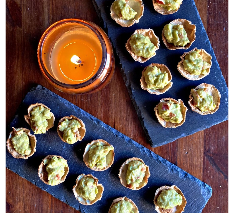 TARTALETAS DE TORTILLA CON GUACAMOLE