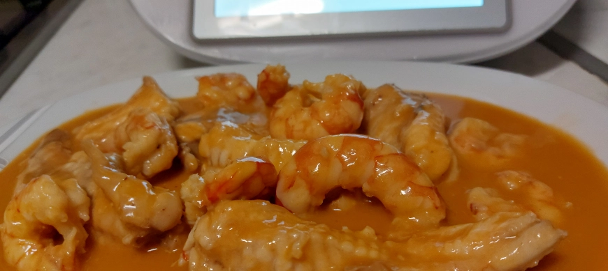 RAPE EN SALSA AMERICANA con Thermomix