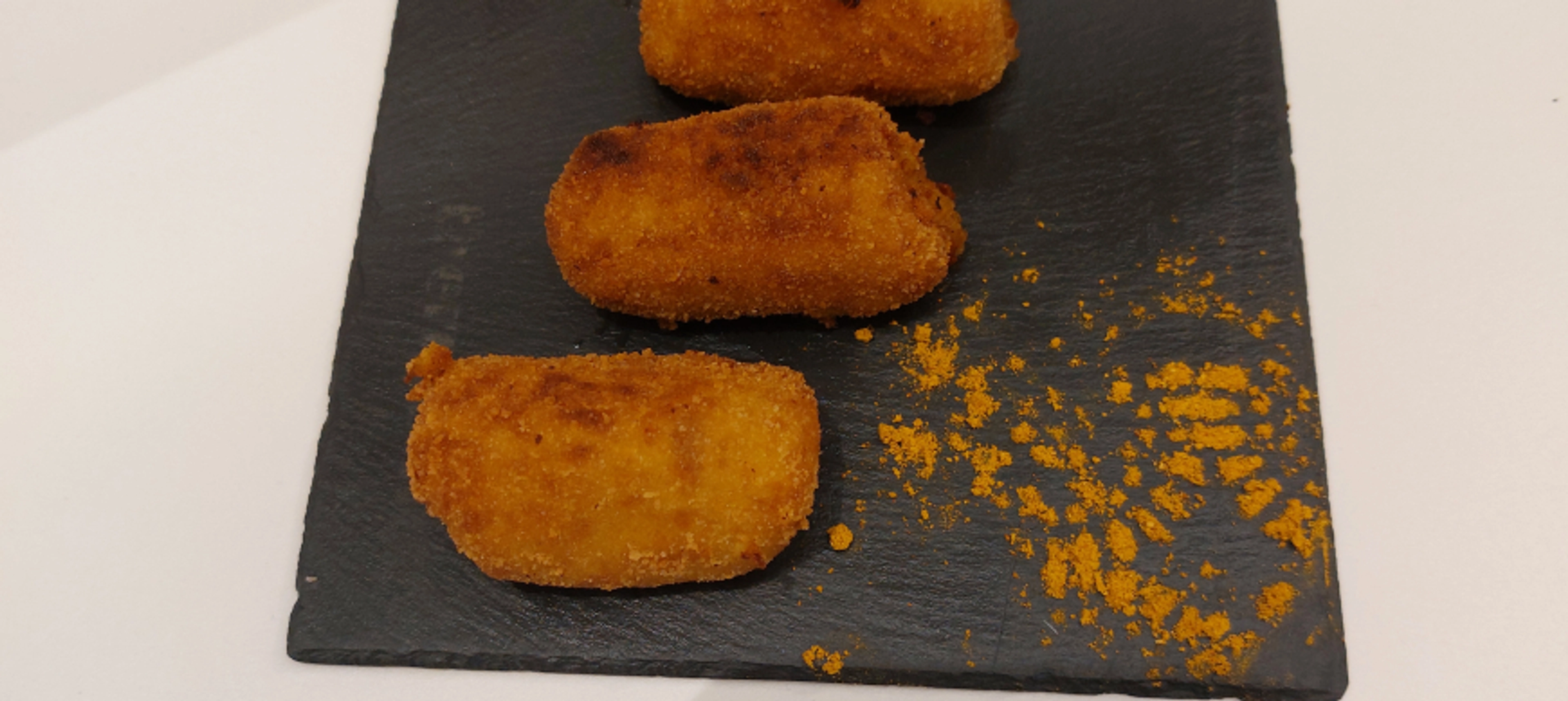 CROQUETAS DE POLLO ASADO AL CURRY con Thermomix