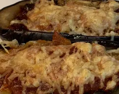 Step <p>Listo ya tenemos nuestras berenjenas rellenas de sobrasada. Espero que sea de tu agrado.</p> illustration