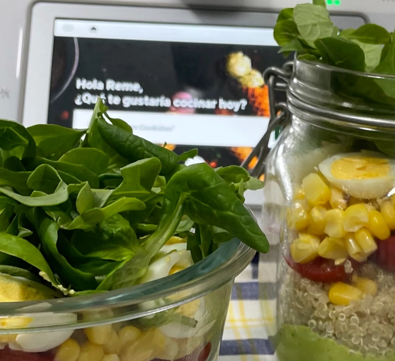 Ensalada verde de quinoa para llevar