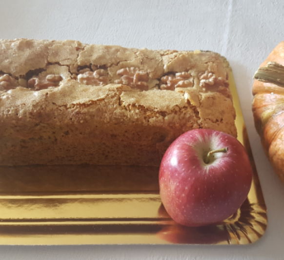 Plum cake o bizcocho de calabaza, manzana y avena. Con Thermomix